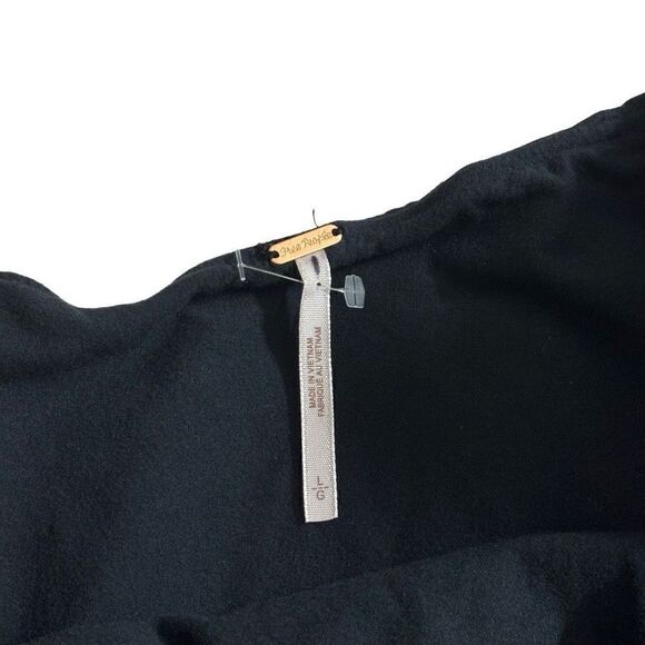 Free people everything always black long sleeve ruffle top black size large new - Picture 4 of 9